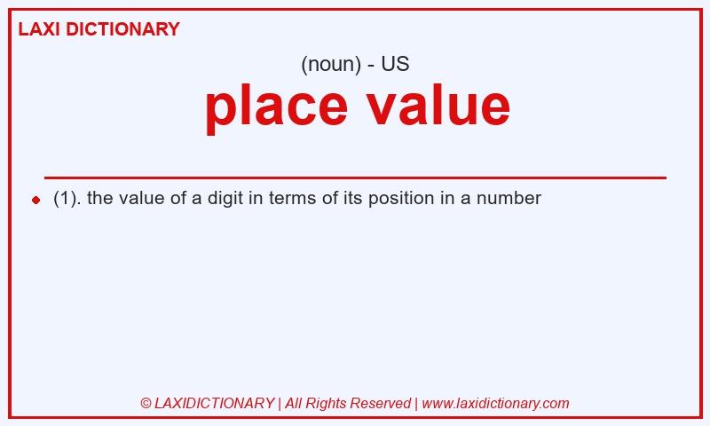 Definition place value in American English