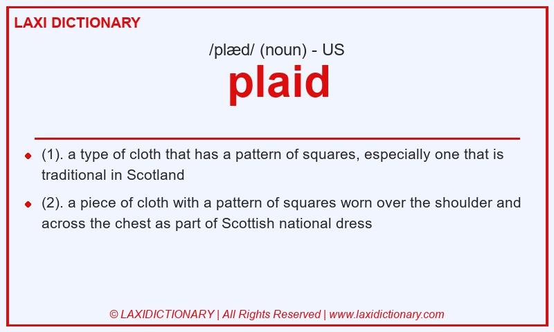Definition plaid in American English