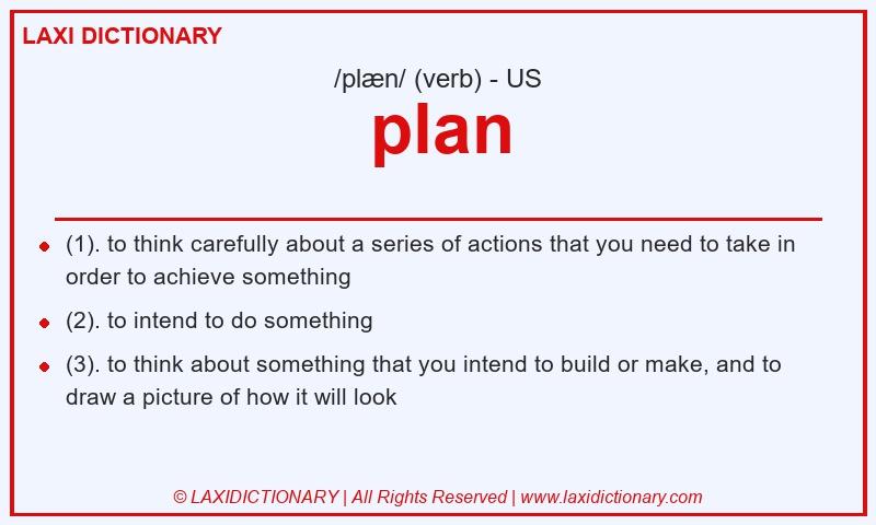 Definition plan in American English