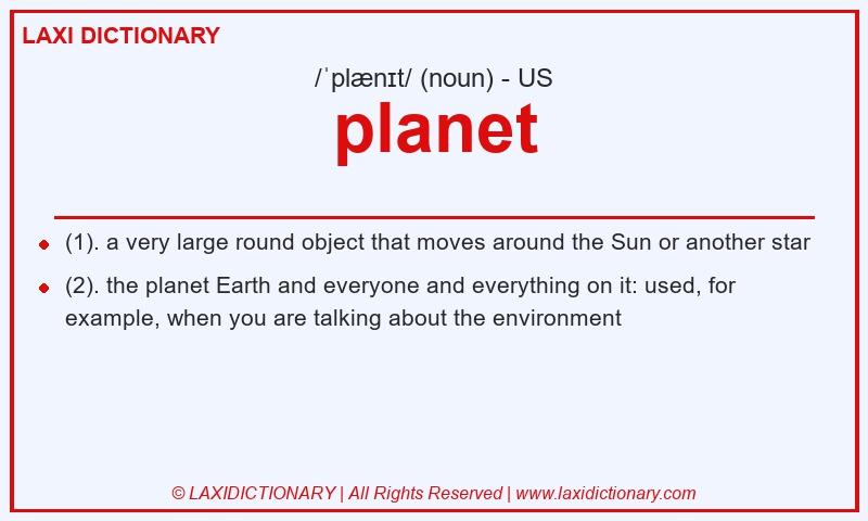 Definition planet in American English