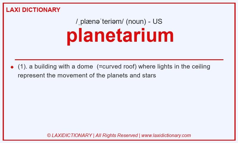 Definition planetarium in American English
