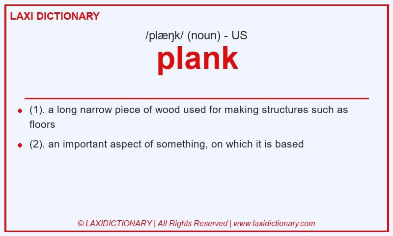 Definition plank in American English