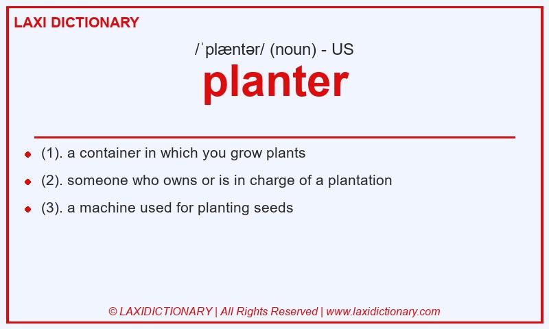Definition planter in American English