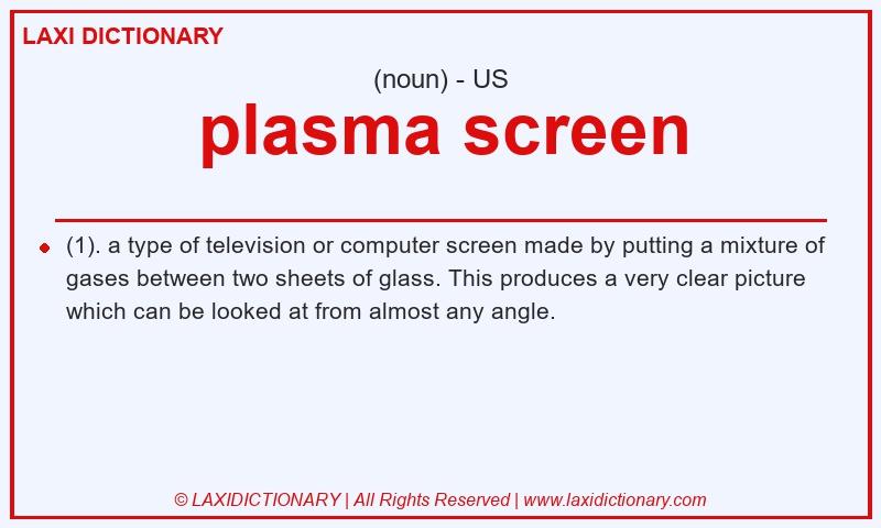 Definition plasma screen in American English