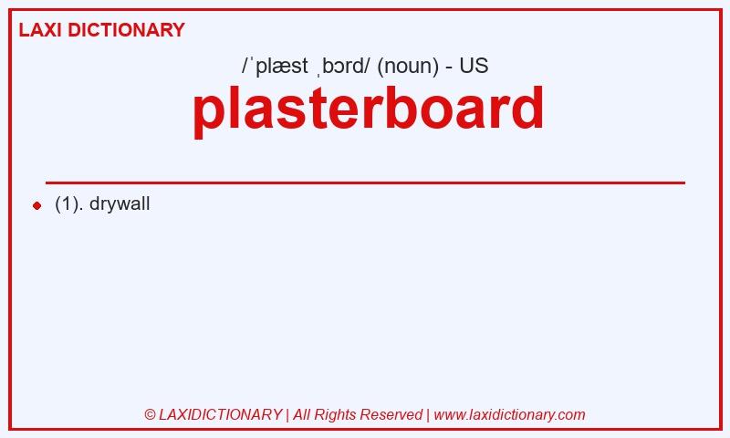 Definition plasterboard in American English