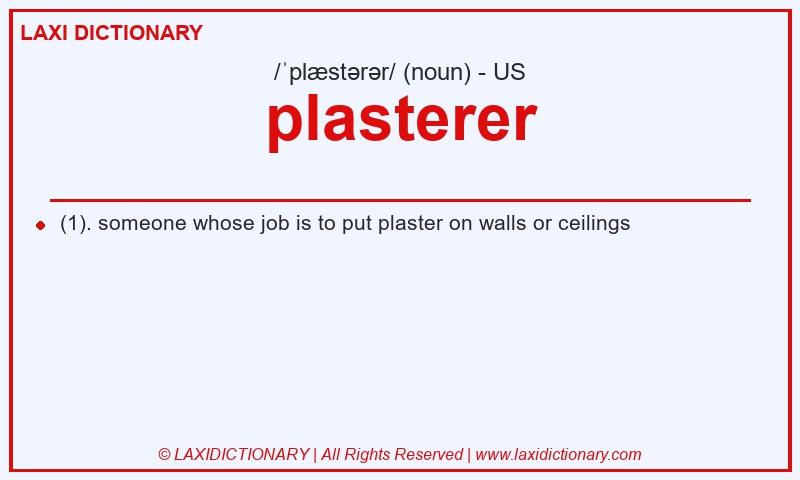 Definition plasterer in American English