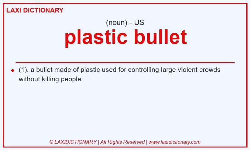 Definition plastic bullet in American English