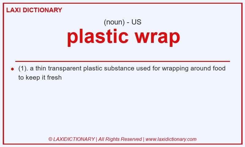 Definition plastic wrap in American English