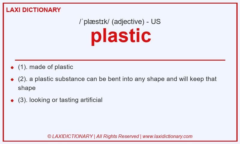 Definition plastic in American English