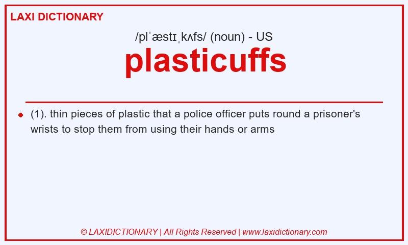 Definition plasticuffs in American English