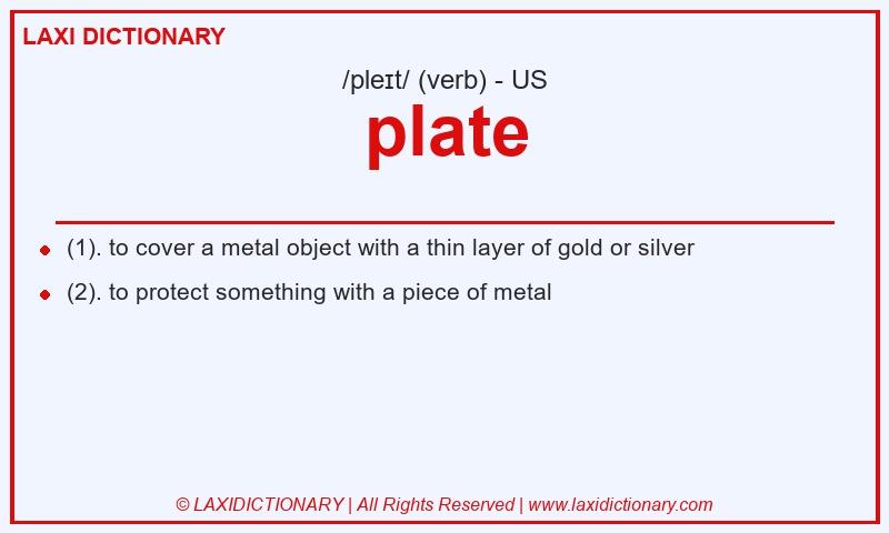 Definition plate in American English