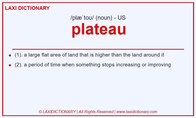 Definition plateau in American English