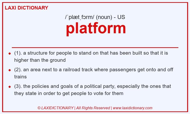 Definition platform in American English