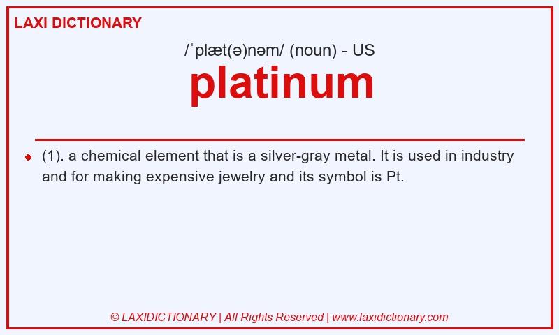 Definition platinum in American English