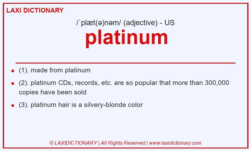 Definition platinum in American English