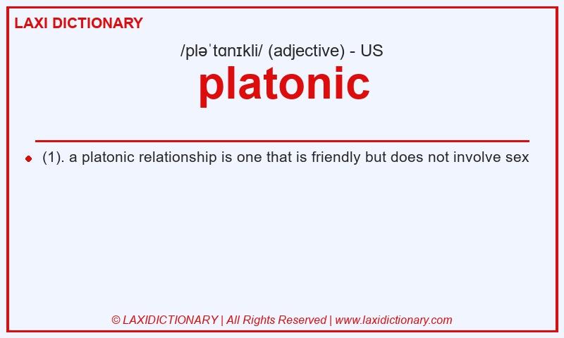Definition platonic in American English