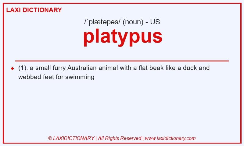 Definition platypus in American English