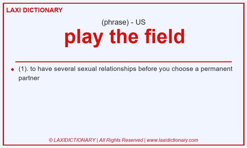 Definition play the field in American English