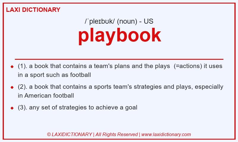 Definition playbook in American English