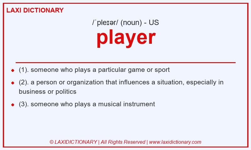 Definition player in American English