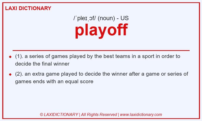 Definition playoff in American English