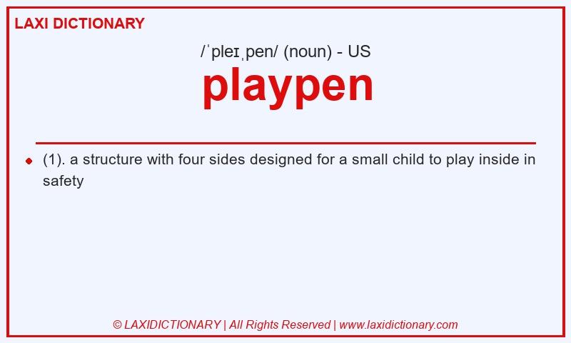 Definition playpen in American English