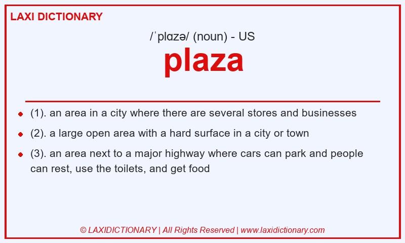 Definition plaza in American English