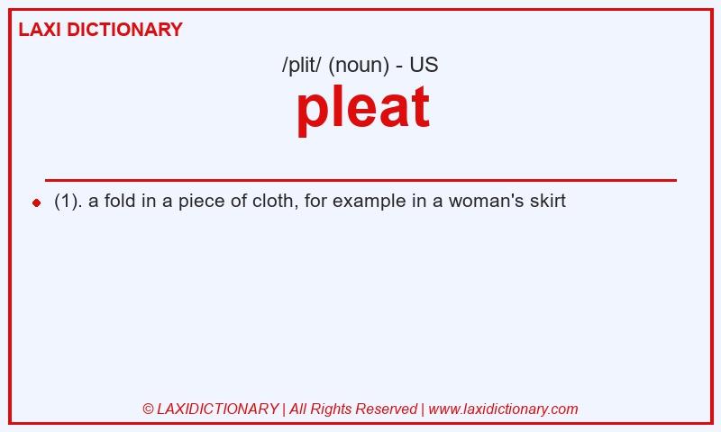 Definition pleat in American English