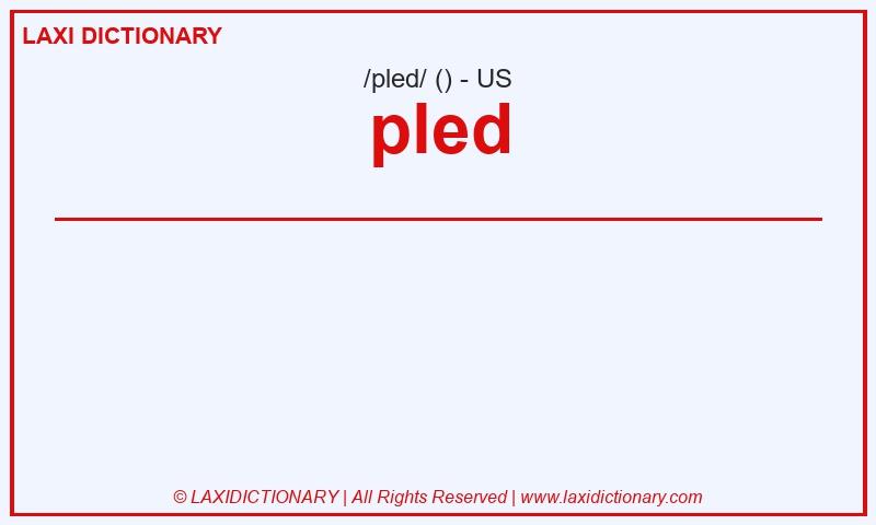 Definition pled in American English