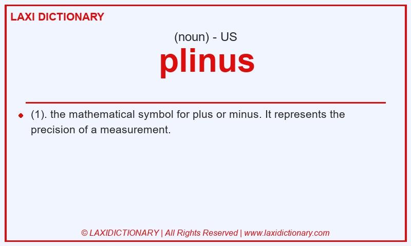 Definition plinus in American English