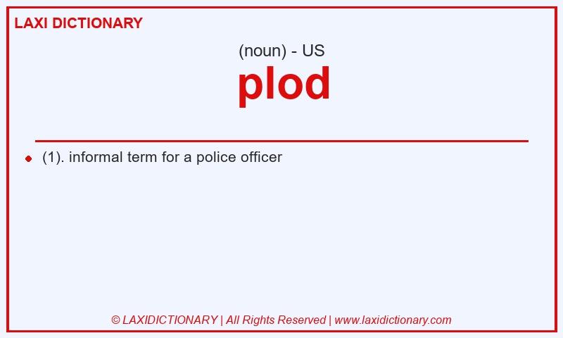 Definition plod in American English