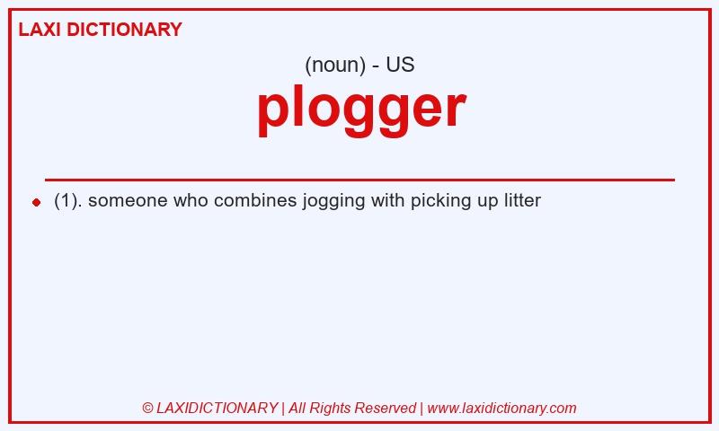 Definition plogger in American English