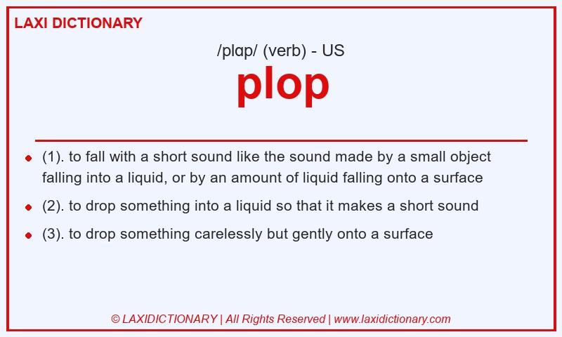 Definition plop in American English