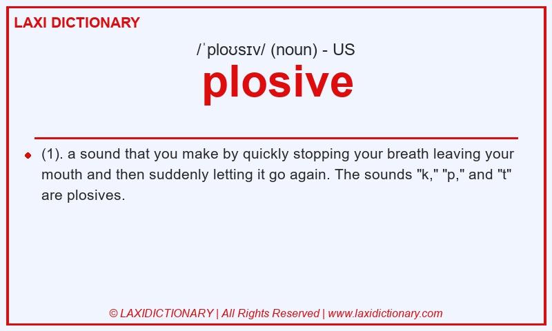 Definition plosive in American English