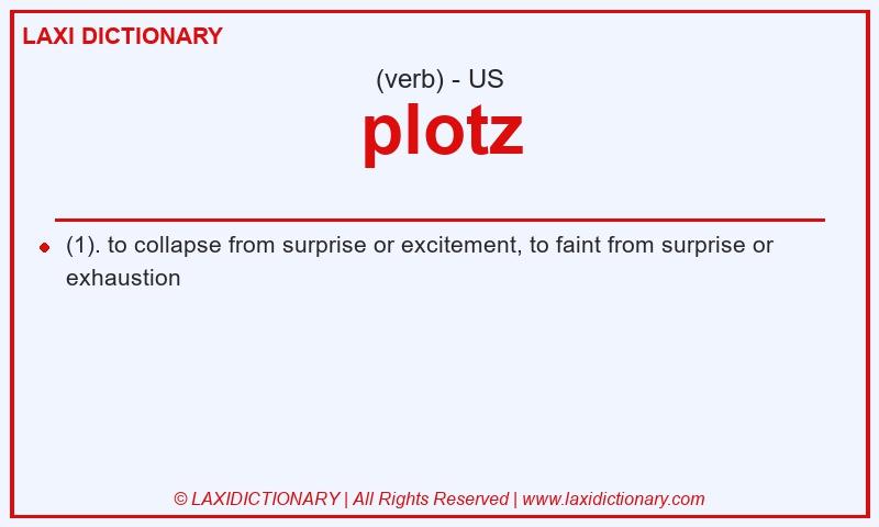 Definition plotz in American English