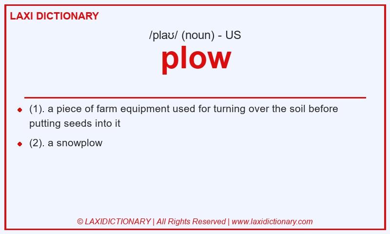Definition plow in American English