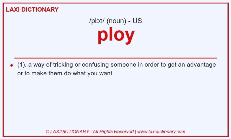 Definition ploy in American English