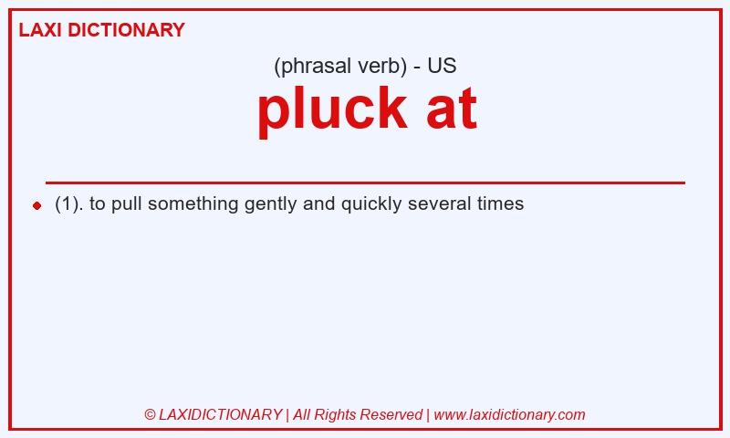 Definition pluck at in American English