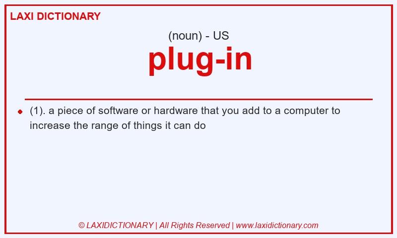 Definition plug-in in American English
