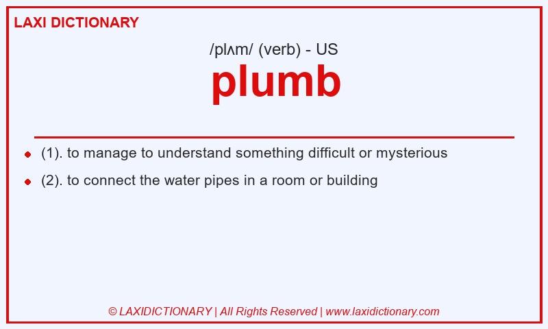 Definition plumb in American English