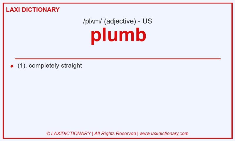 Definition plumb in American English