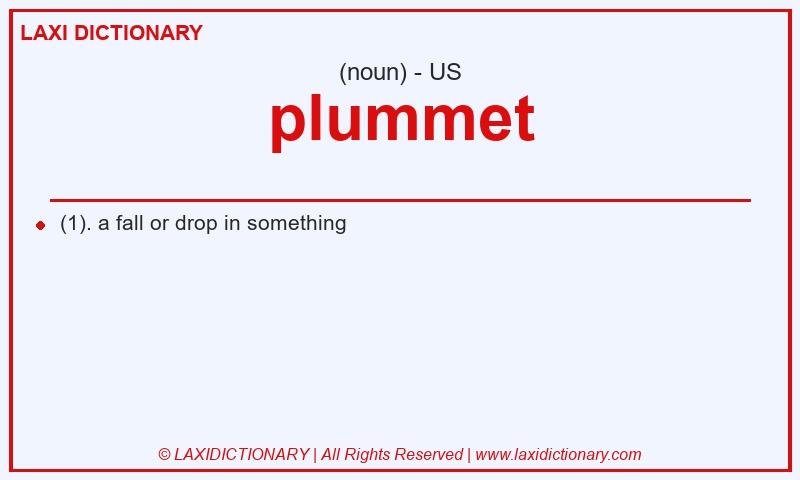 Definition plummet in American English
