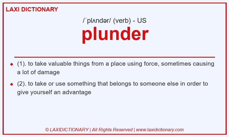 Definition plunder in American English