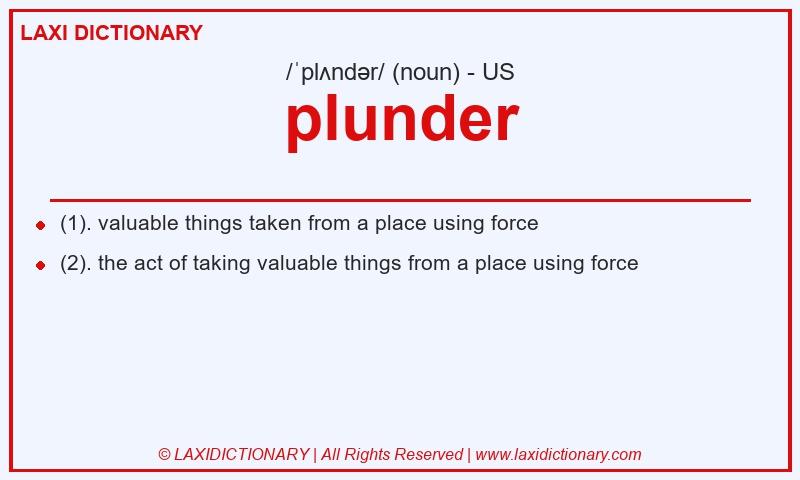 Definition plunder in American English