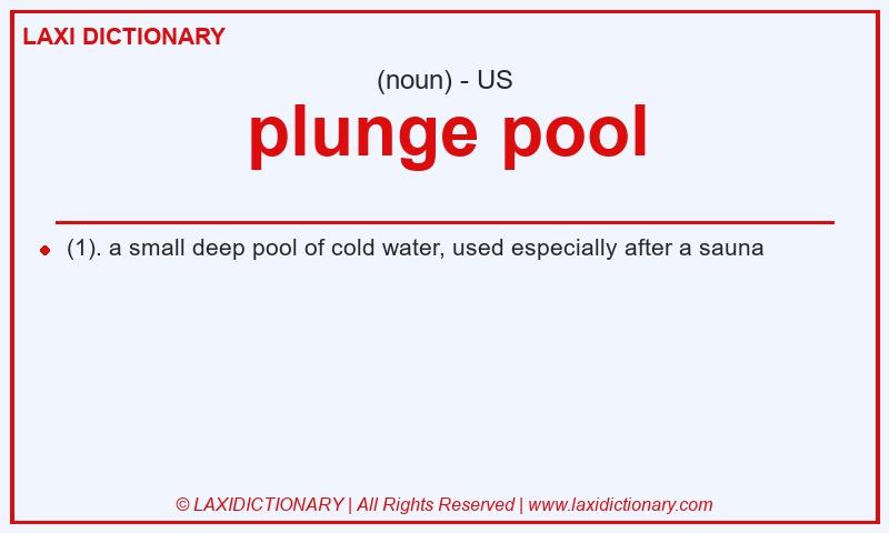 Definition plunge pool in American English