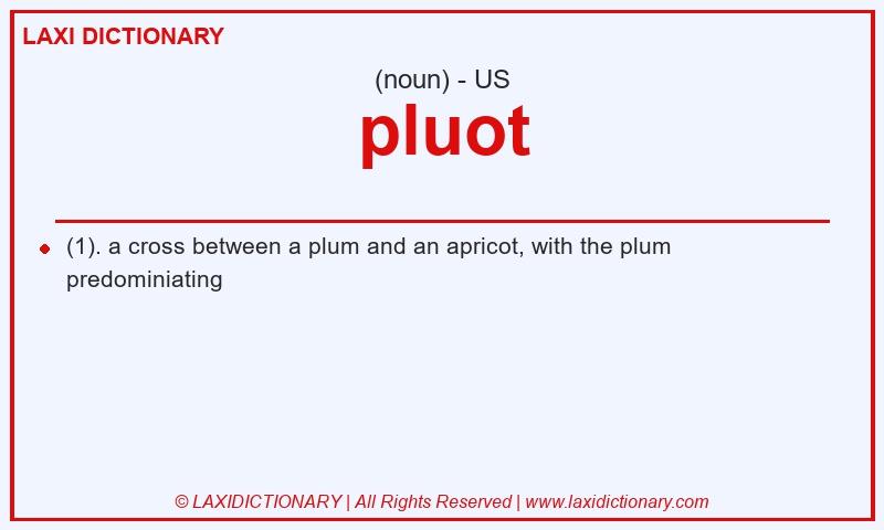 Definition pluot in American English