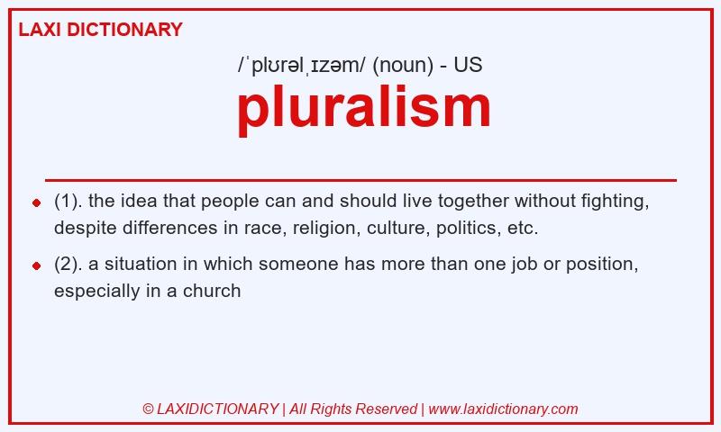 Definition pluralism in American English