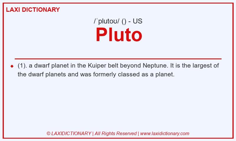 Definition Pluto in American English