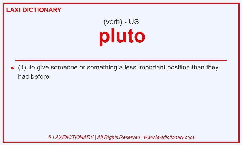 Definition pluto in American English