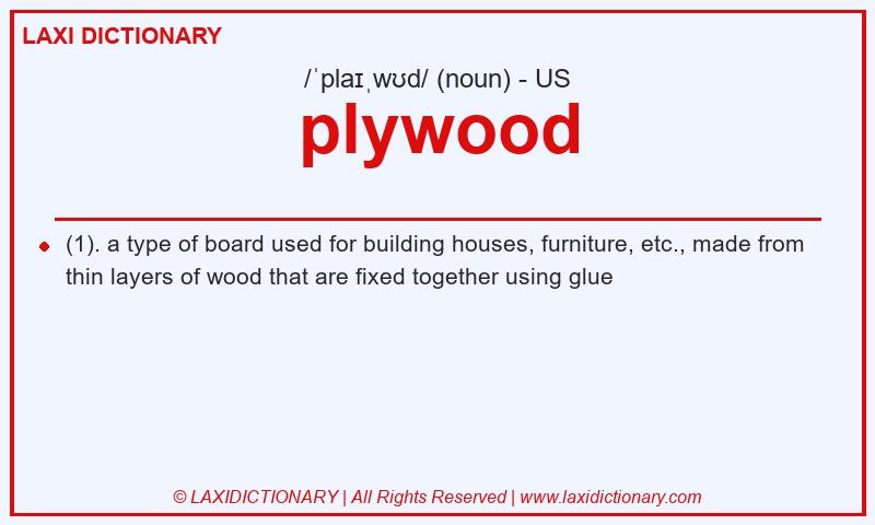 Definition plywood in American English